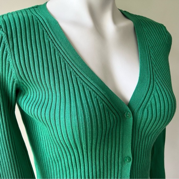 H&M Green Ribbed Cardigan - Picture 2 of 10